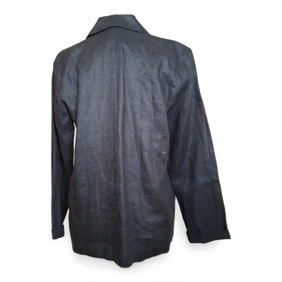 Eileen Fisher Organic Linen Double-Breasted Blazer  XS - Picture 6 of 8